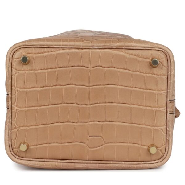 HERMÈS PICOTIN LOCK 18 CHAI MATTE ALLIGATOR GOLD HARDWARE - Image 5