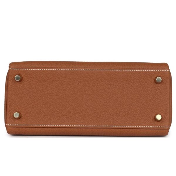 PRE-OWNED HERMÈS KELLY RETOURNE 25 GOLD TOGO GOLD HARDWARE - Image 5