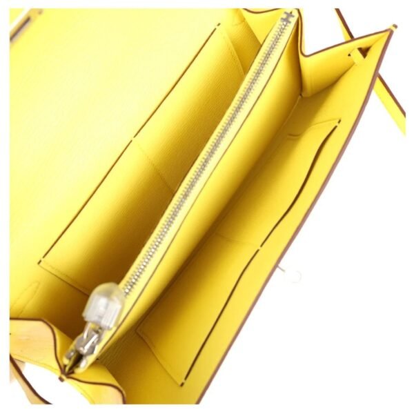 HERMÈS KELLY TO GO WALLET JAUNE CITRON OSTRICH PALLADIUM HARDWARE - Image 5