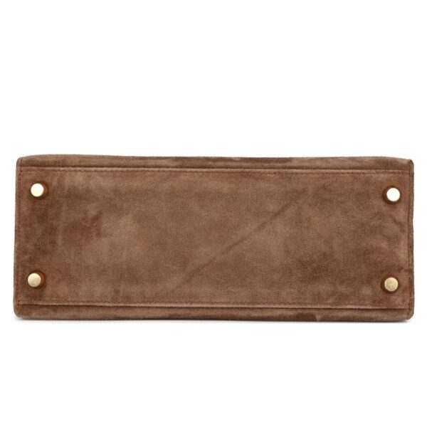 VINTAGE HERMÈS KELLY 25 BROWN DOBLIS GOLD HARDWARE - Image 5