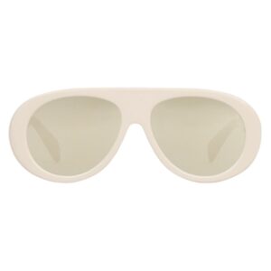 CELINE AVIATOR S300 SUNGLASSES IN ACETATE WITH MIRROR LENSES IVORY