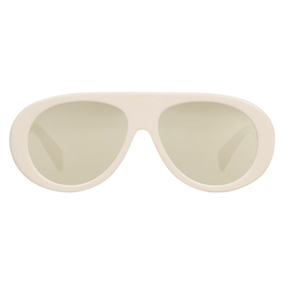 CELINE AVIATOR S300 SUNGLASSES IN ACETATE WITH MIRROR LENSES IVORY