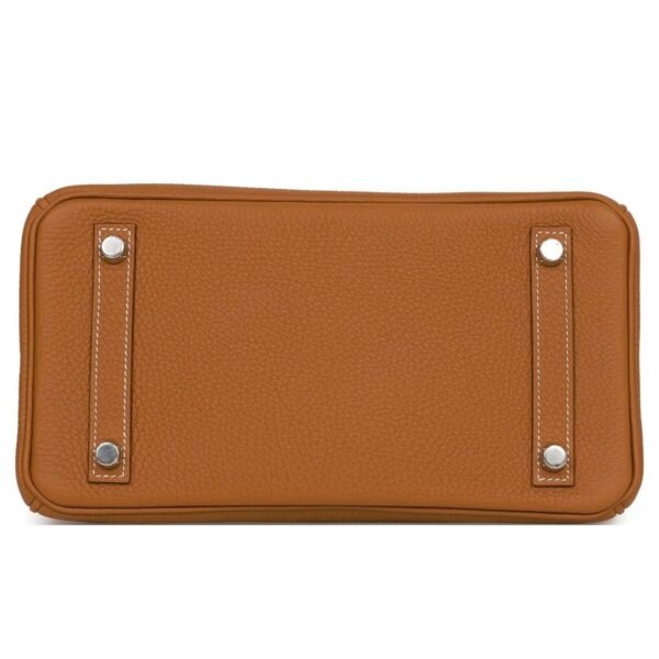 HERMÈS BIRKIN 25 GOLD TOGO PALLADIUM HARDWARE - Image 5