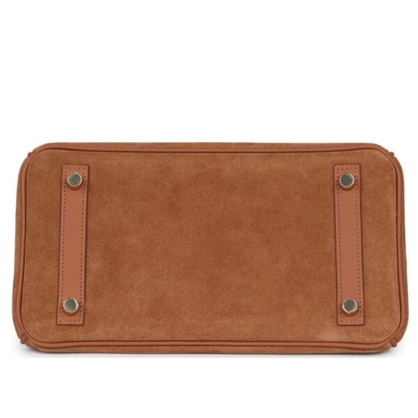 HERMÈS BIRKIN 25 CHAMOIS GRIZZLY AND GOLD SWIFT GOLD HARDWARE - Image 5
