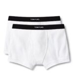 TOM FORD COTTON BOXER BRIEFS TWO PACK WHITE