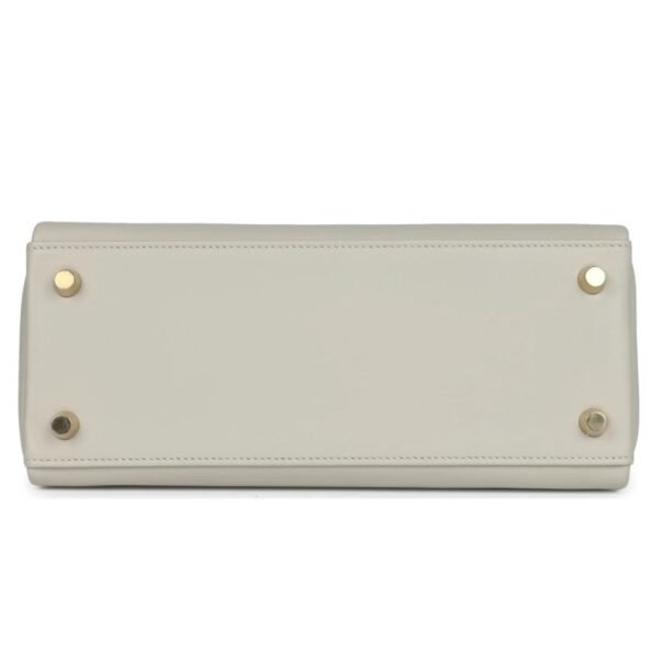HERMÈS KELLY RETOURNE 25 GRIS PERLE SWIFT GOLD HARDWARE - Image 5