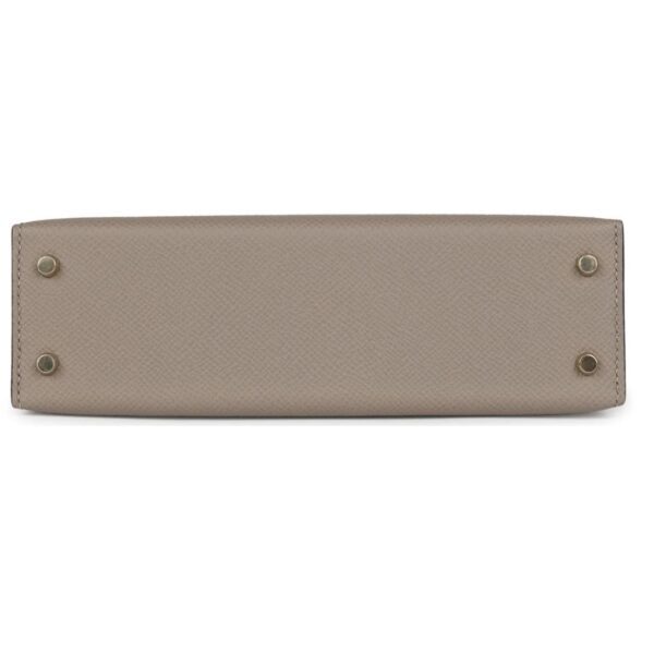 HERMÈS SPECIAL ORDER HSS KELLY SELLIER 20 GRIS ASPHALTE VERSO EPSOM PERMABRASS HARDWARE - Image 5