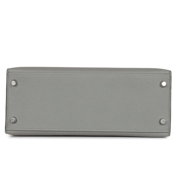 HERMÈS SPECIAL ORDER HSS KELLY SELLIER 28 GRIS MOUETTE VERSO TOGO BRUSHED PALLADIUM HARDWARE - Image 5