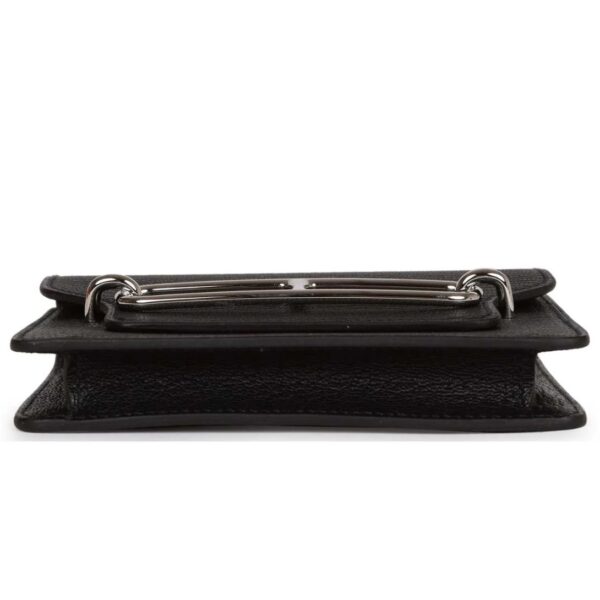 HERMÈS ROULIS SLIM WALLET BLACK CHEVRE MYSORE PALLADIUM HARDWARE - Image 5