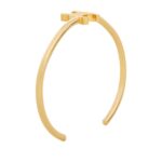 CELINE TRIOMPHE ASYMMETRIC CUFF IN BRASS WITH GOLD FINISH