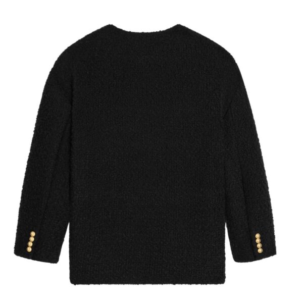 CELINE OVERSIZED JACKET IN CASHMERE NATTÉ BLACK - Image 3