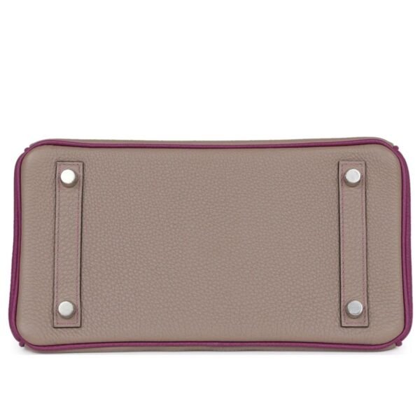 HERMÈS SPECIAL ORDER HSS BIRKIN 25 GRIS ASPHALTE AND ANENOME TOGO BRUSHED PALLADIUM HARDWARE - Image 5