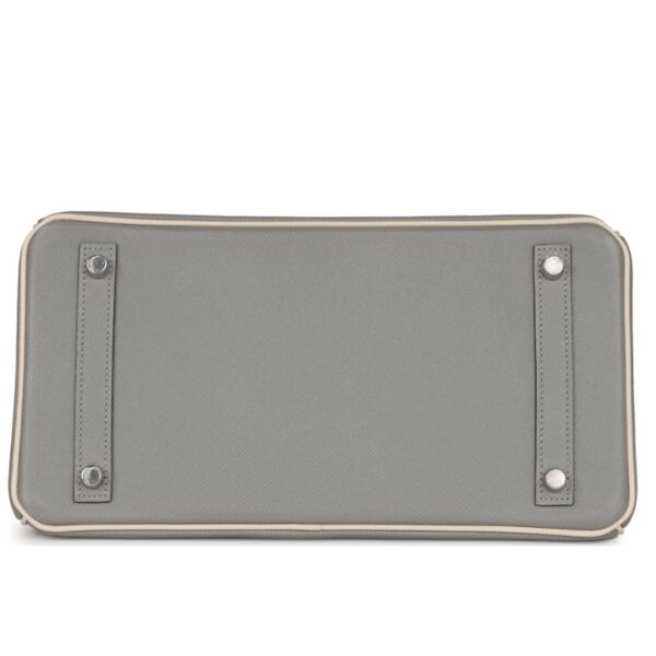 HERMÈS SPECIAL ORDER HSS BIRKIN 30 GRIS MOUETTE AND CRAIE EPSOM BRUSHED PALLADIUM HARDWARE - Image 5