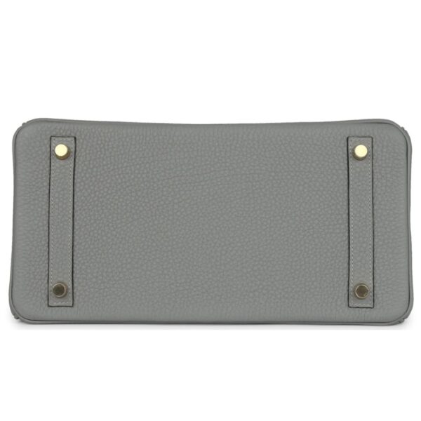 HERMÈS BIRKIN 30 GRIS MOUETTE TOGO GOLD HARDWARE - Image 5