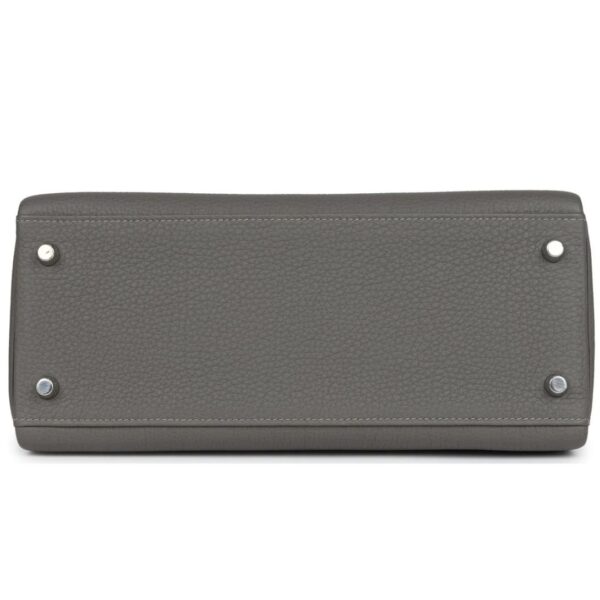 HERMÈS KELLY RETOURNE 28 GRIS MEYER TOGO PALLADIUM HARDWARE - Image 5