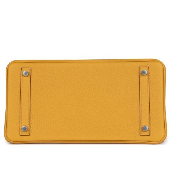HERMÈS BIRKIN 30 JAUNE AMBRE TOGO PALLADIUM HARDWARE - Image 5