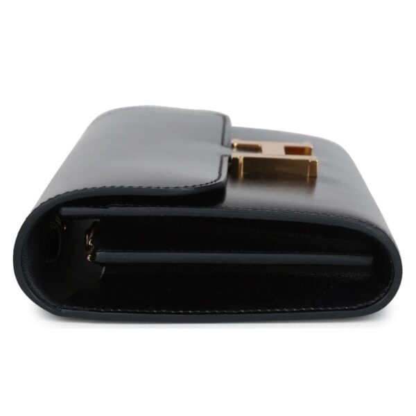 HERMÈS ROCK CONSTANCE WALLET TO GO BLACK BOX GOLD HARDWARE - Image 5