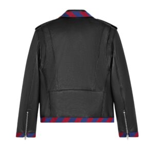 CELINE BRAIDED BIKER IN CALFSKIN BLACK