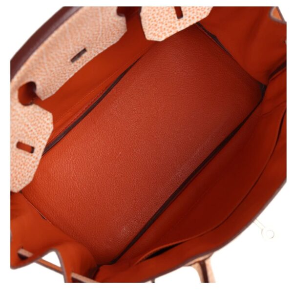 VINTAGE HERMÈS BIRKIN 30 ORANGE DALMATIAN BUFFALO PALLADIUM HARDWARE - Image 6
