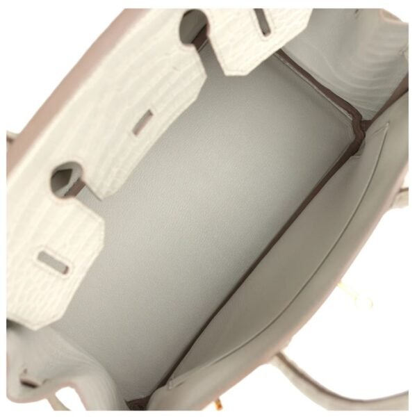 HERMÈS BIRKIN 30 BETON MATTE POROSUS CROCODILE GOLD HARDWARE - Image 6