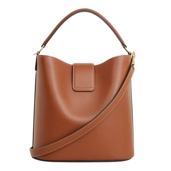 CELINE MEDIUM BUCKET LOUISE IN SMOOTH CALFSKIN TAN - Image 4