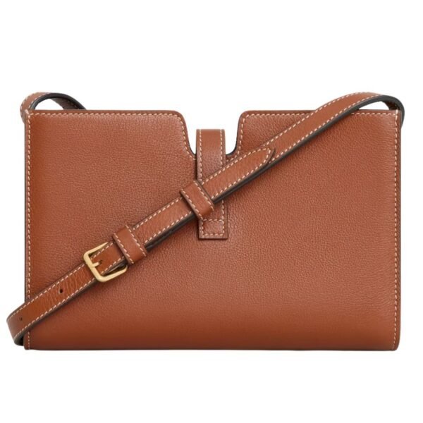 CELINE 16 STRAP POCHETTE IN SUPPLE GRAINED CALFSKIN TAN - Image 3
