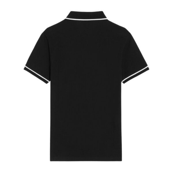 CELINE CLASSIC POLO SHIRT IN COTTON PIQUÉ BLACK-WHITE - Image 3