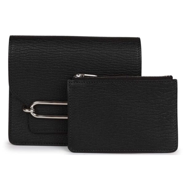 HERMÈS ROULIS SLIM WALLET BLACK CHEVRE MYSORE PALLADIUM HARDWARE - Image 6