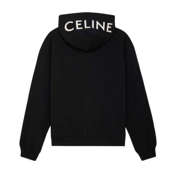 CELINE LOOSE ZIPPED HOODIE IN COTTON FLEECE - Image 2