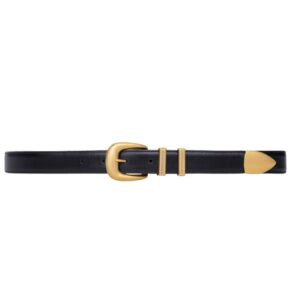 CELINE MEDIUM WESTERN BELT IN TAURILLON LEATHER PALE BEIGE