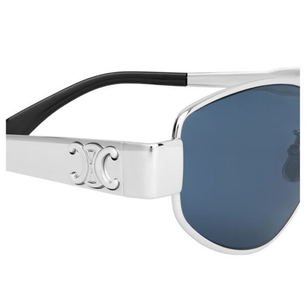 CELINE TRIOMPHE METAL 04 SUNGLASSES IN METAL SILVER-BLUE - Image 3