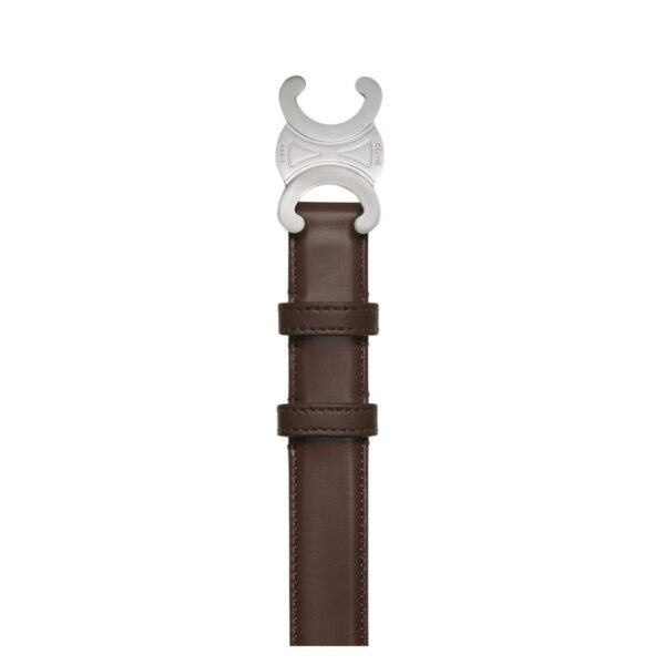CELINE MEDIUM TRIOMPHE BELT IN TAURILLON LEATHER ECORCE - Image 3