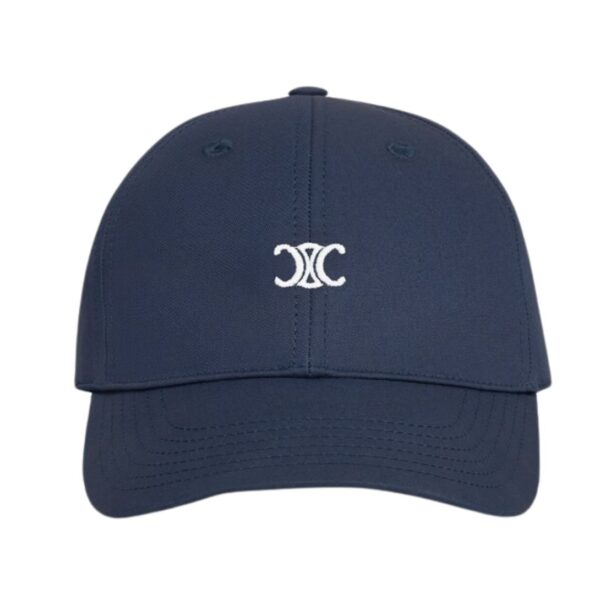 CELINE TRIOMPHE BASEBALL CAP IN COTTON NAVY - Image 3