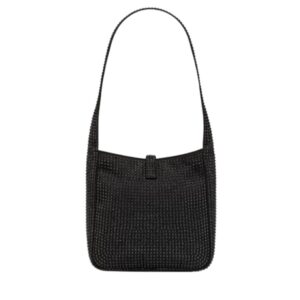 SAINT LAURENT LE 5 À 7 SUPPLE BABY IN SILK SATIN AND CRYSTALS