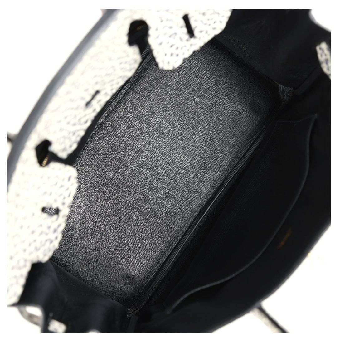 VINTAGE HERMÈS BIRKIN 30 WHITE DALMATIAN BUFFALO GOLD HARDWARE - Image 6