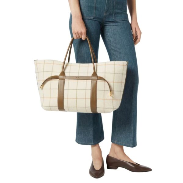 LORO PIANA LARGE GHIERA SHOPPER TARTAN - Image 6