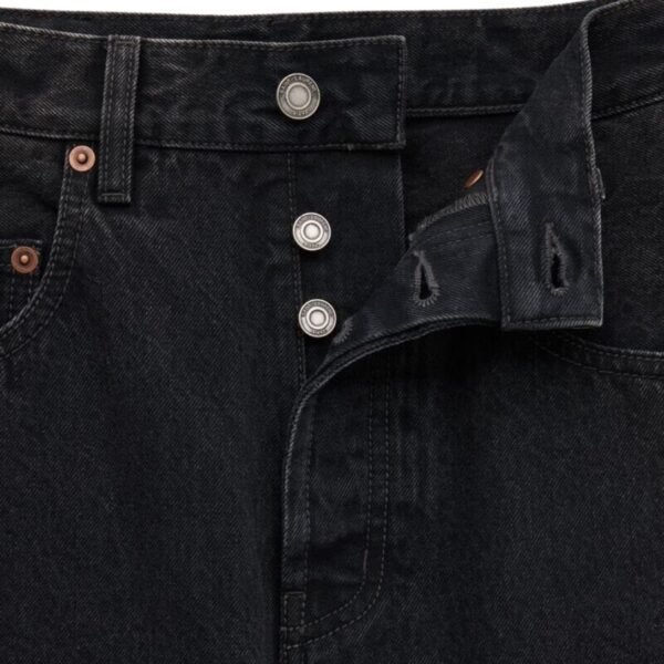 SAINT LAURENT 90S BAGGY JEANS IN BLACK ROCK DENIM - Image 3