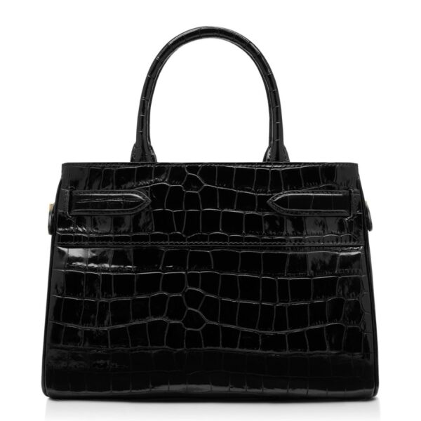 TOM FORD PRINTED CROCODILE LEATHER SMALL TOP HANDLE BLACK - Image 3