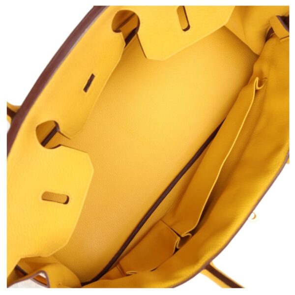 PRE-OWNED HERMÈS SHOULDER BIRKIN 42 JPG SOLEIL CLEMENCE GOLD HARDWARE - Image 6