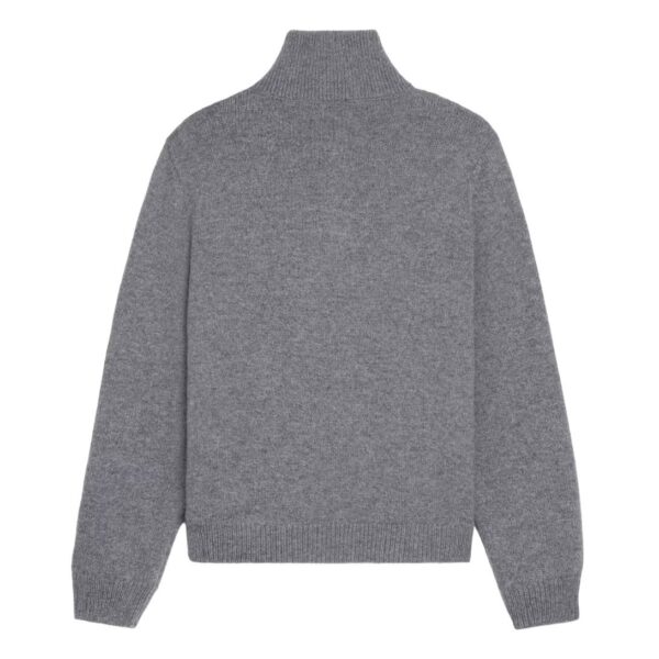 CELINE TRIOMPHE TRUCKER SWEATER IN WOOL AND CASHMERE GREY-OFF WHITE - Image 3