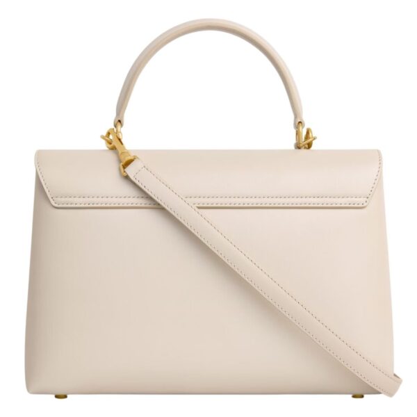 CELINE MEDIUM NINO BAG IN SMOOTH SATINATED CALFSKIN PALE BEIGE - Image 4