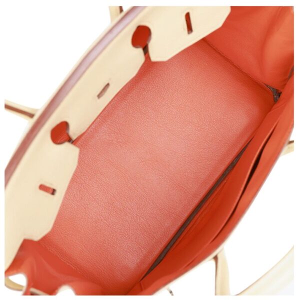 HERMÈS BIRKIN 35 PARCHEMIN TOGO AND LEOPARD TROIKA PALLADIUM HARDWARE - Image 6