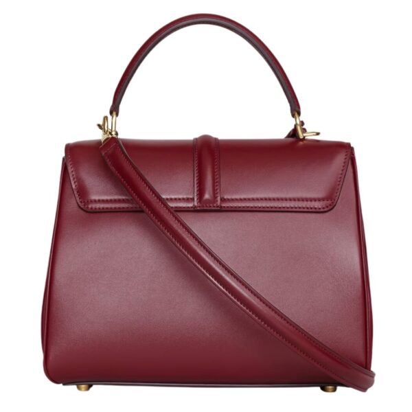 CELINE SMALL 16 BAG IN SATINATED CALFSKIN LIGHT BURGUNDY - Image 7