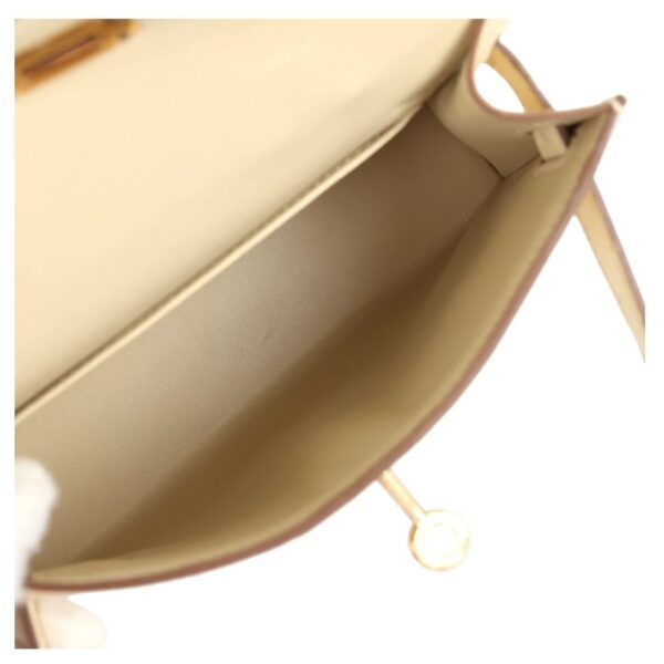 HERMÈS KELLY SELLIER 20 VANILLE OSTRICH GOLD HARDWARE - Image 6