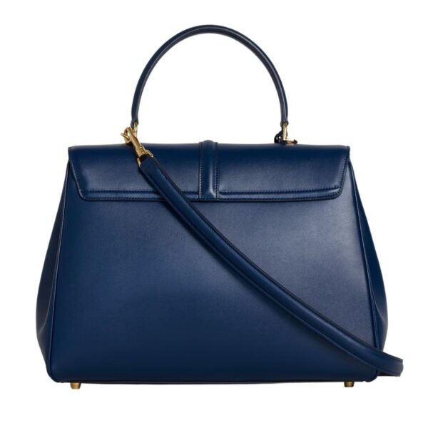 CELINE CLASSIQUE 16 BAG IN SATINATED CALFSKIN DARK BLUE - Image 5