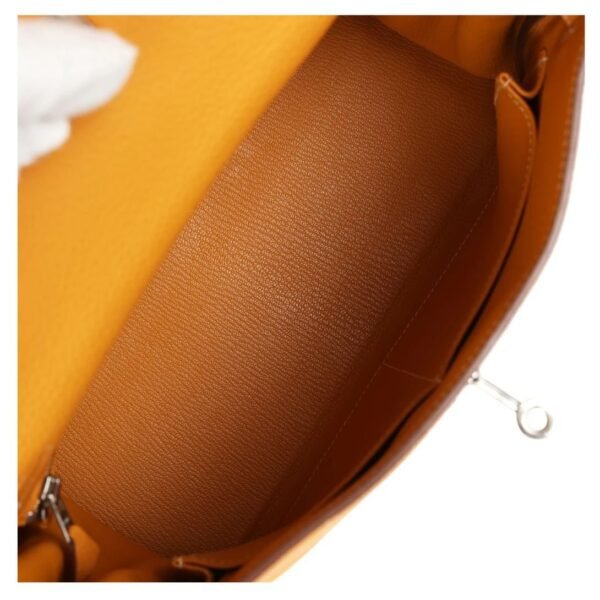 PRE-OWNED HERMÈS KELLY RETOURNE 28 MOUTARDE CLEMENCE PALLADIUM HARDWARE - Image 6