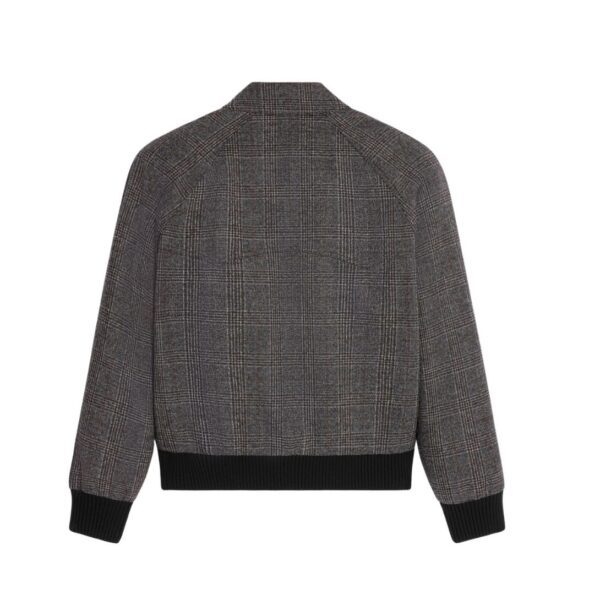 CELINE TRIOMPHE BLOUSON JACKET IN PRINCE OF WALES WOOL - Image 2