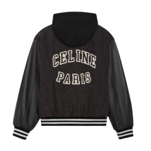 CELINE LOOSE TEDDY JACKET IN CHARCOAL WASH DENIM