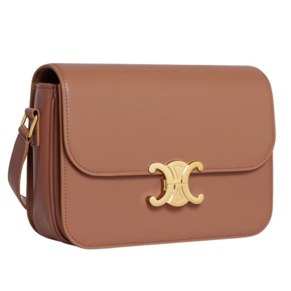 CELINE CLASSIQUE TRIOMPHE BAG IN SHINY CALFSKIN BRONZE - Image 10