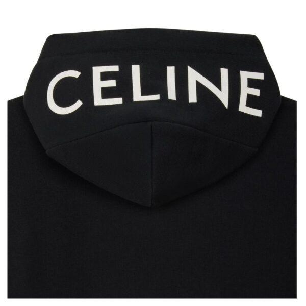 CELINE LOOSE ZIPPED HOODIE IN COTTON FLEECE - Image 3